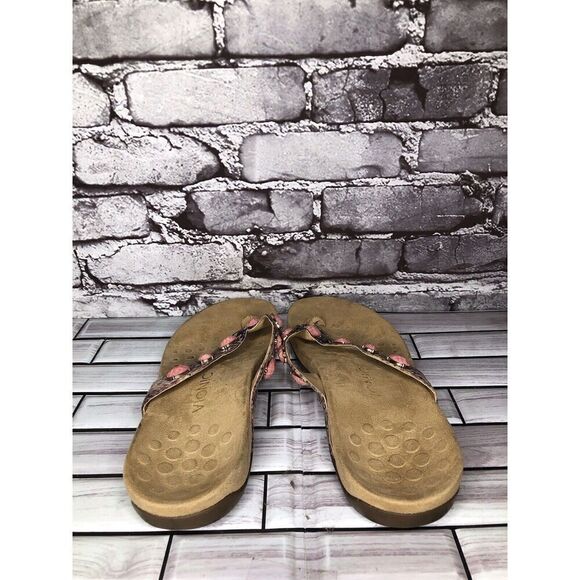 Vionic Eve 2 Jewel Pink Leather Snake Orthoheel Sandals Women's Sz 9M US/40EU - Picture 8 of 16